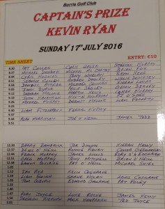 Kevin Ryan's Captain's Draw Sunday