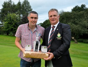 Eoin Cowman receiving Pat Leahy's Captains Prize